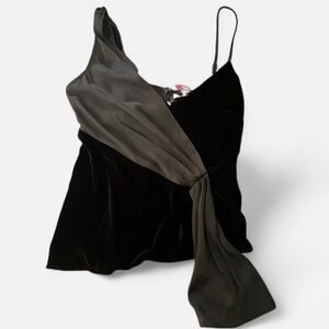 Parker Rhonda Asymmetrical New Velvet Top M